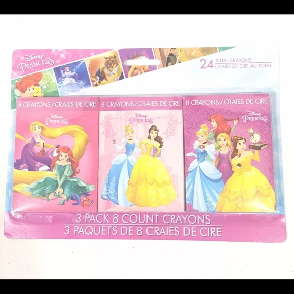Disney Princess 3 pack 8 count 24 total crayons - Picture 1 of 2